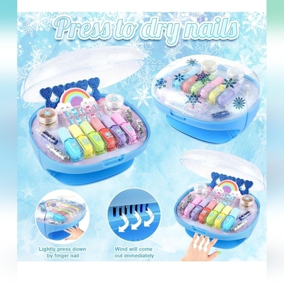 Nail Studio Set for Girls- Polish, Fan, Sticker, Buffers, & More Included! NIB - Picture 7 of 7